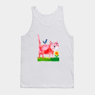 Pink Cat Tank Top